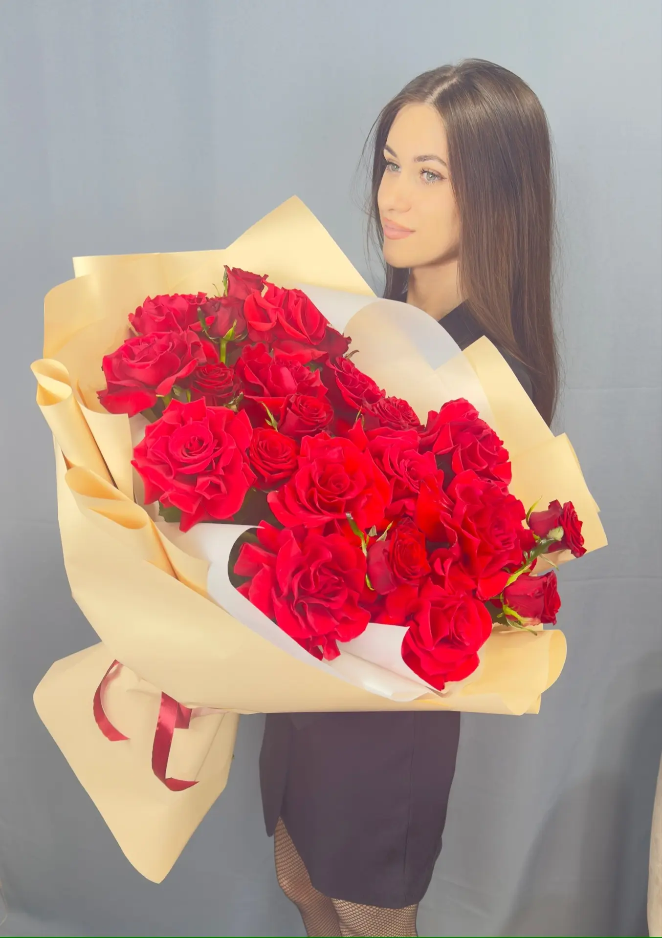 Страстные розы, 25 шт, 60 см